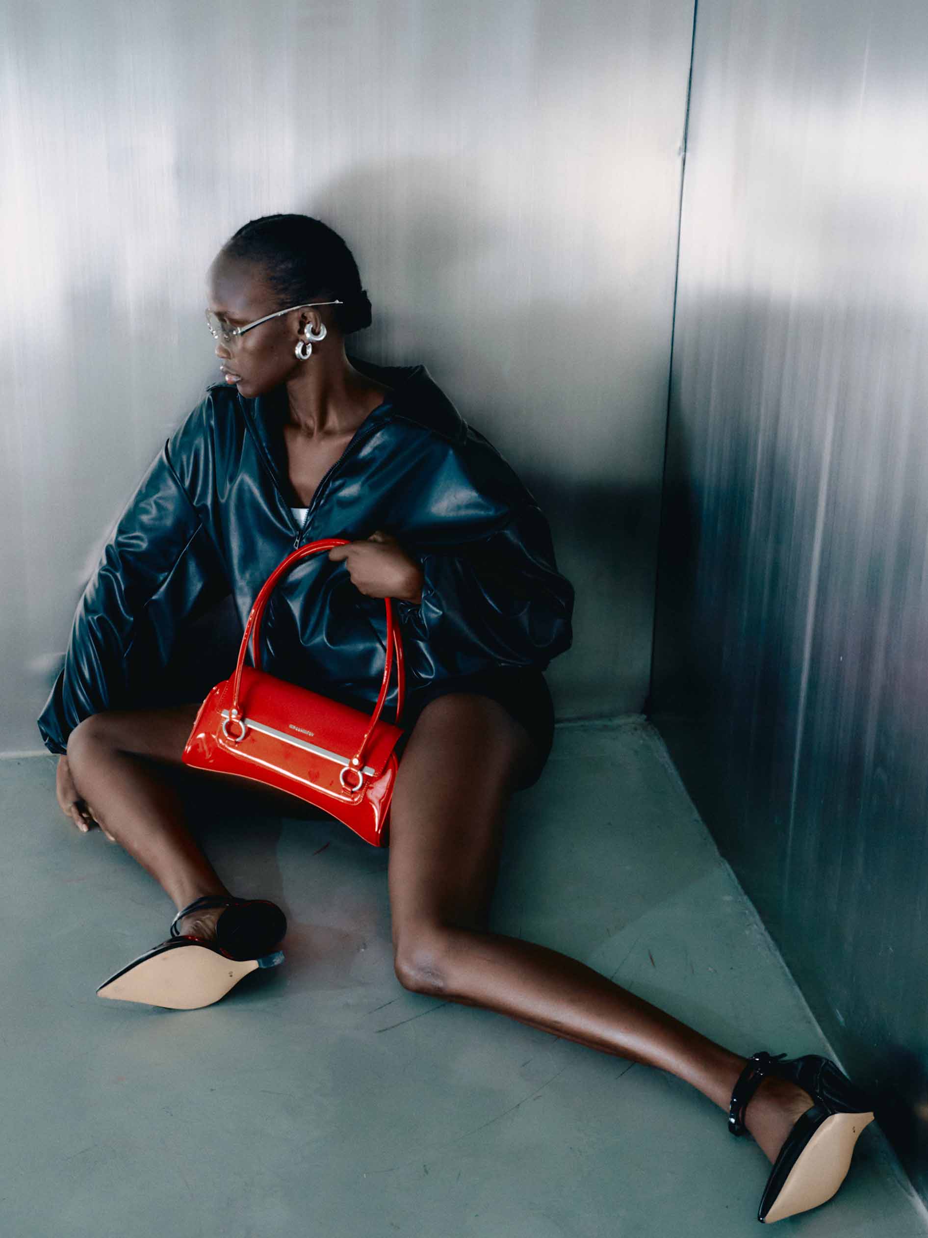 Baguette Shoulder Bag red
