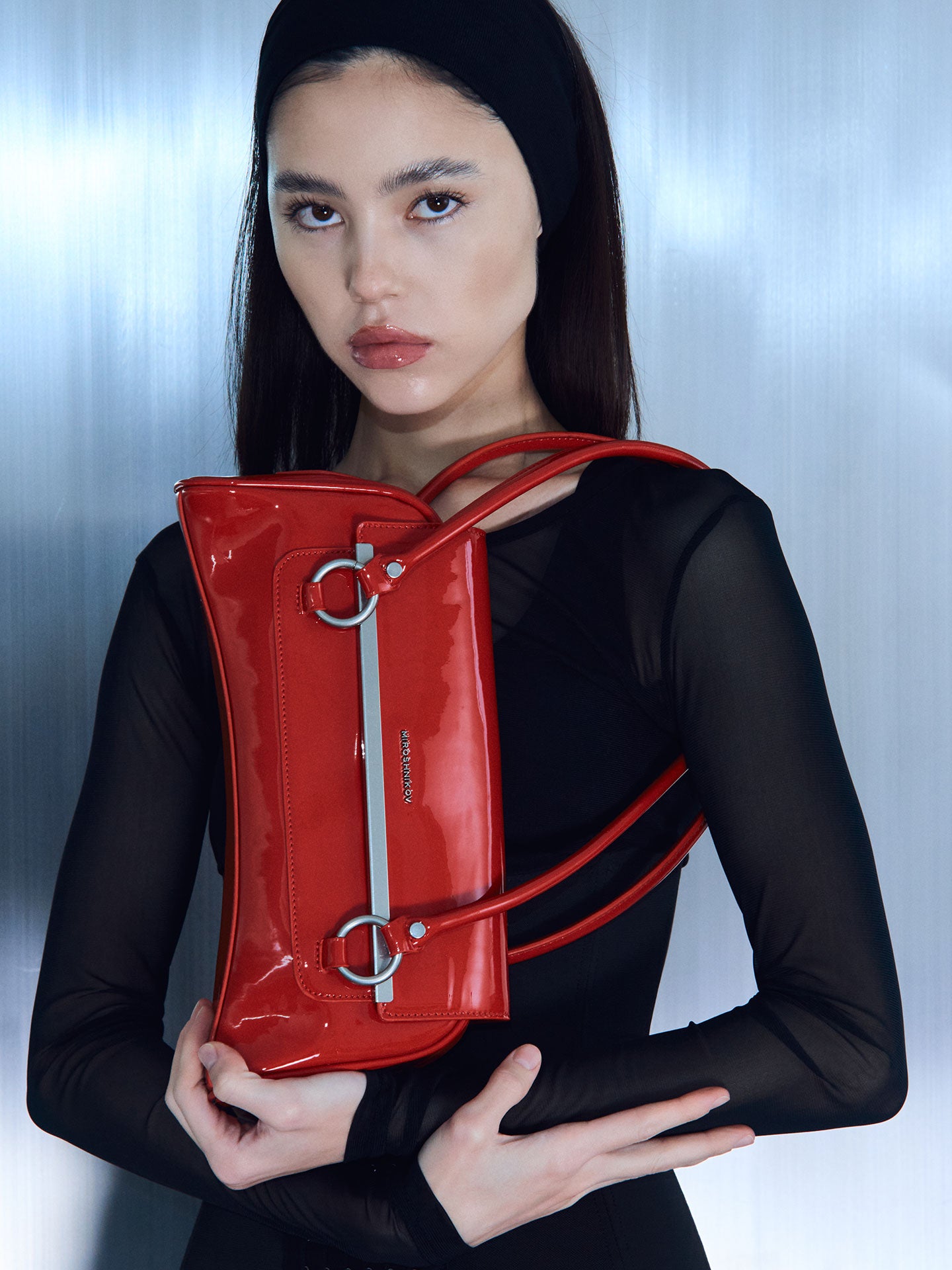 Baguette Shoulder Bag red