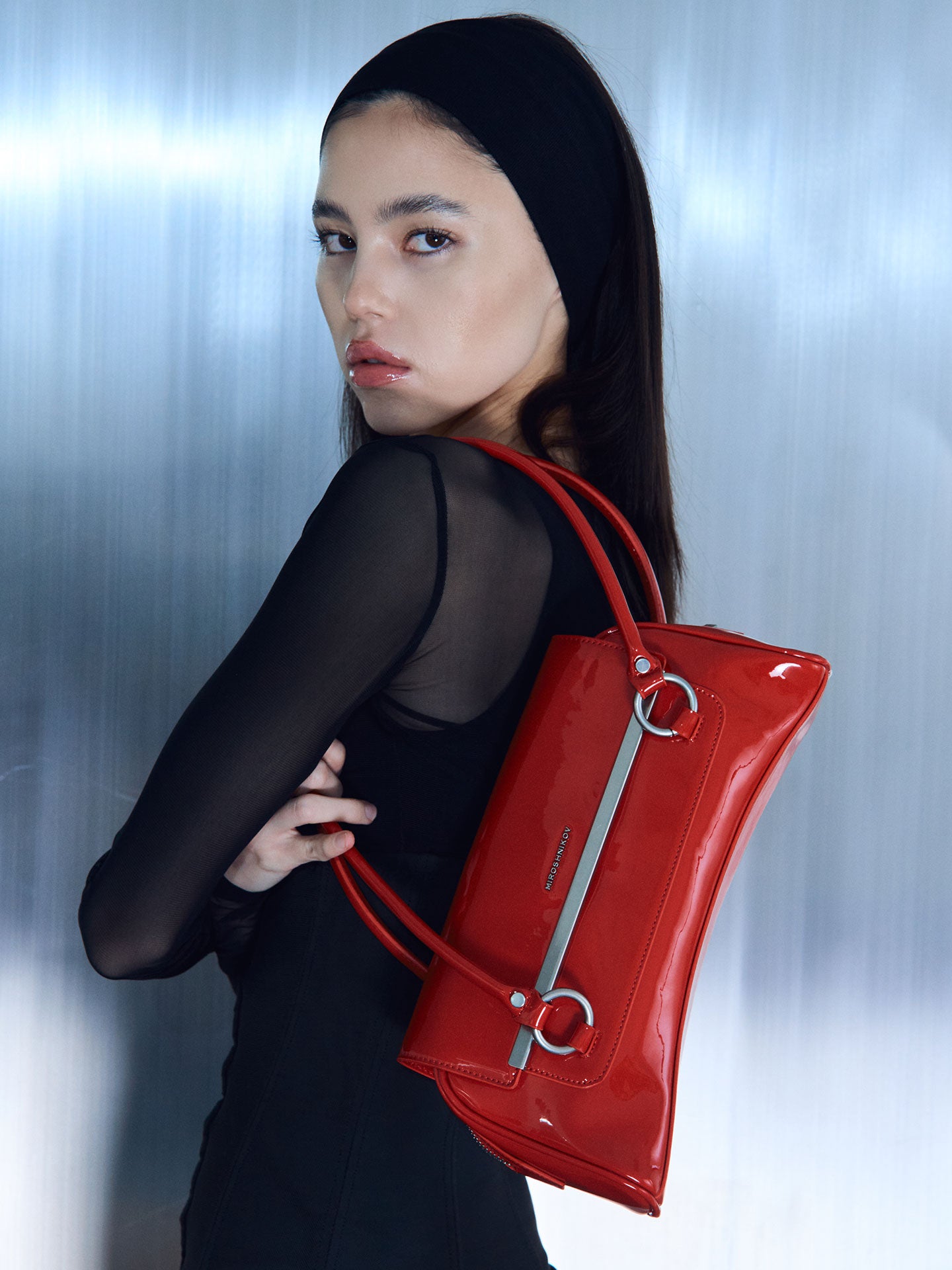 Baguette Shoulder Bag red