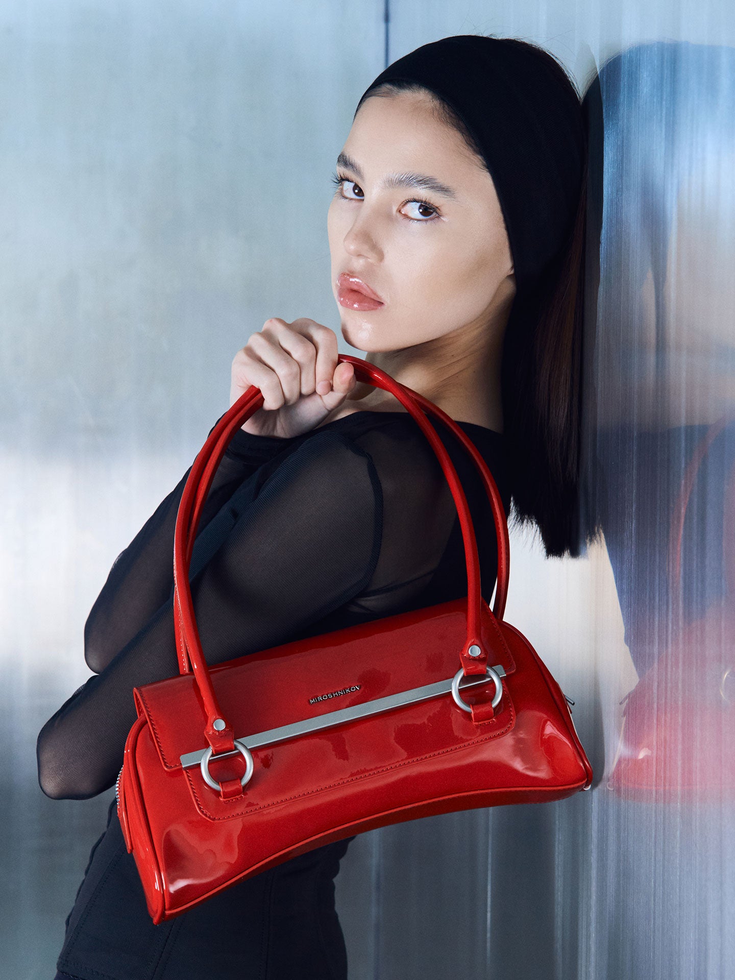 Baguette Shoulder Bag red