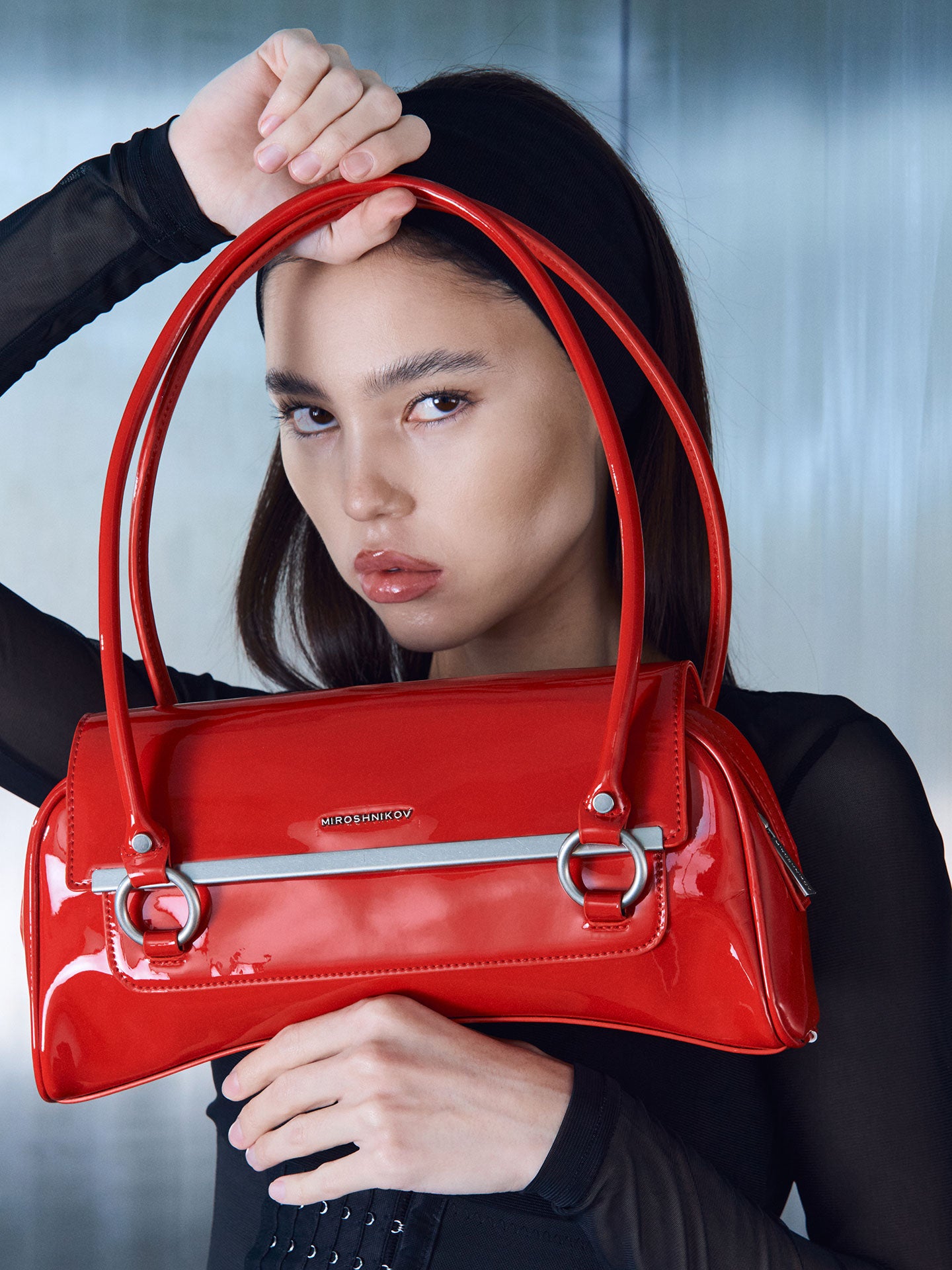 Baguette Shoulder Bag red