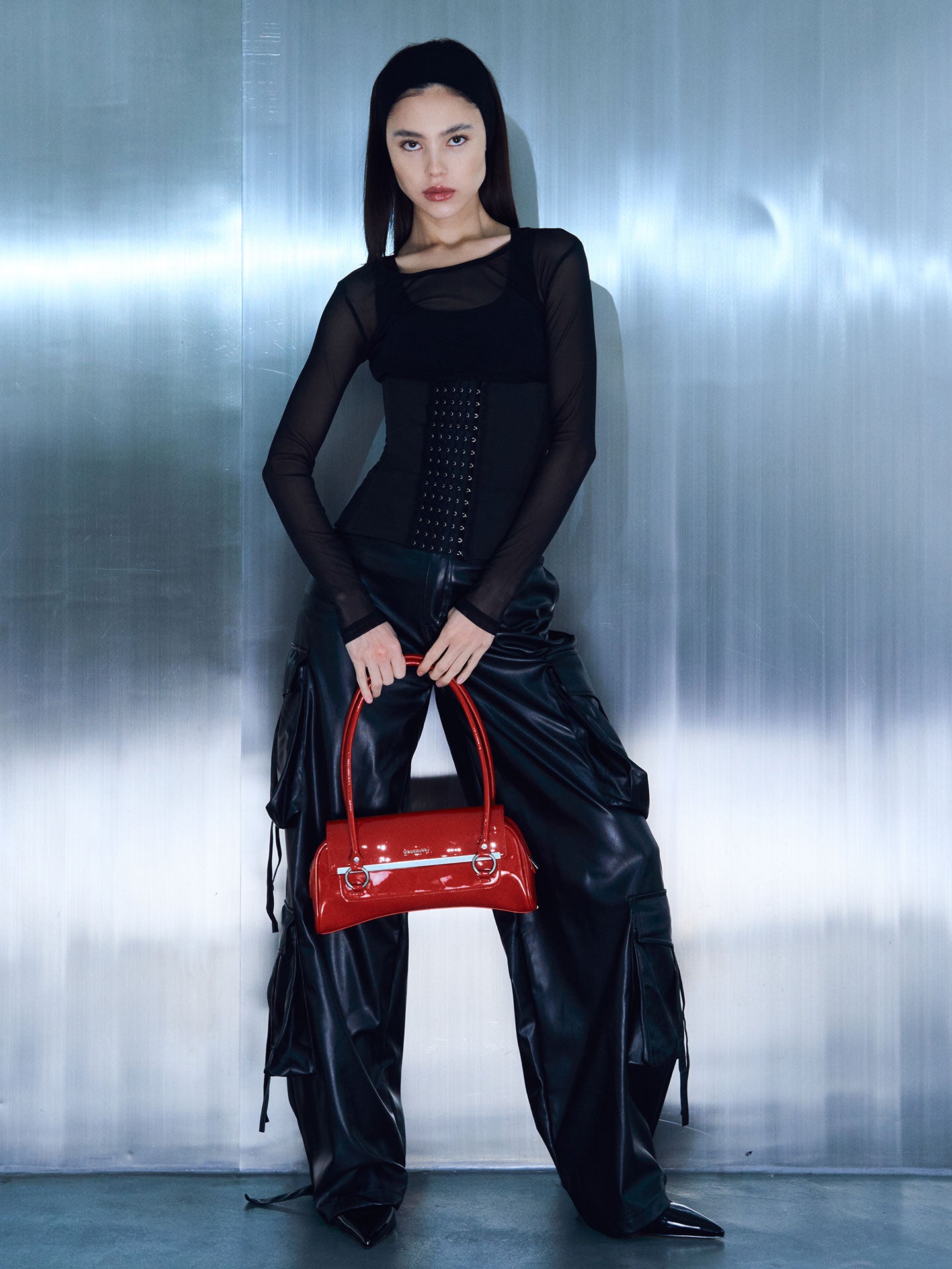 Baguette Shoulder Bag red