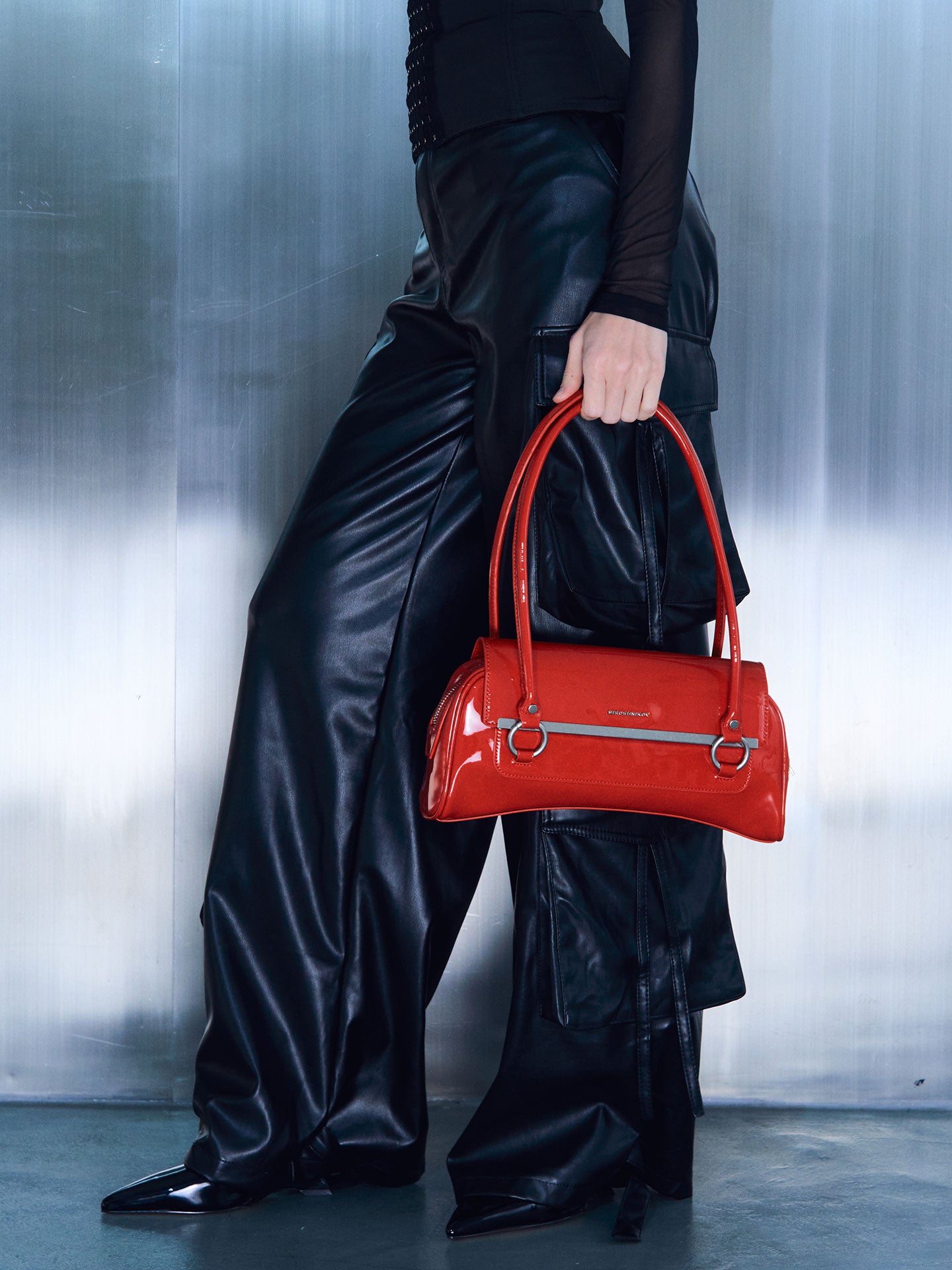 Baguette Shoulder Bag red