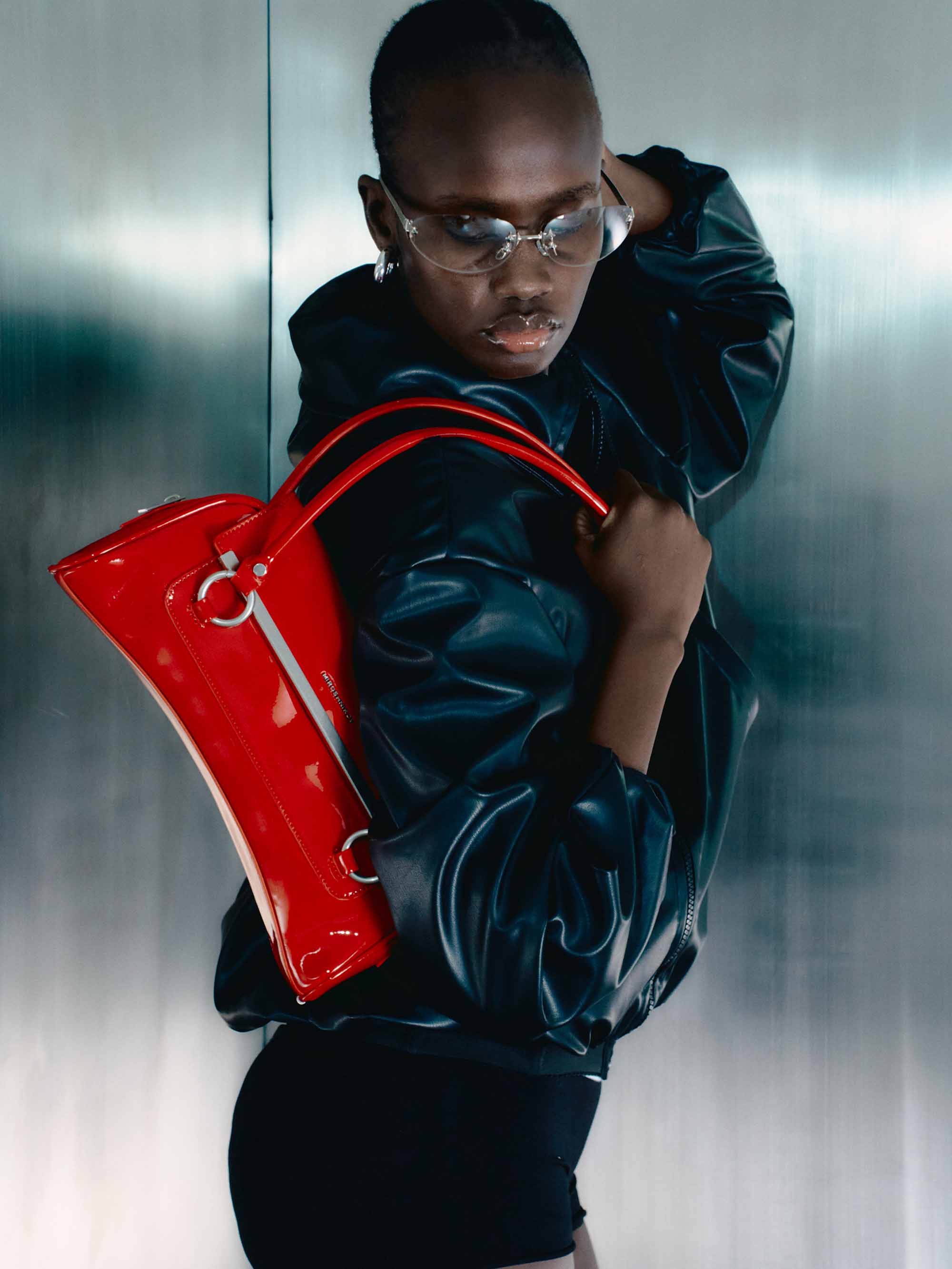 Baguette Shoulder Bag red