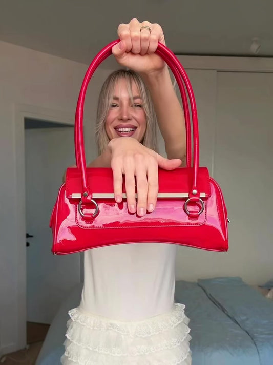 Baguette Shoulder Bag red